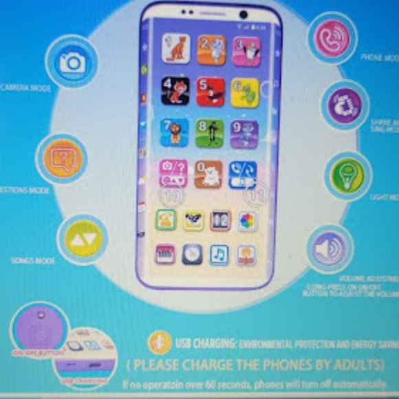 14 Mode Learning, Play Cell Phone Educational Toy for 3+ Year Olds - Picture 7 of 10